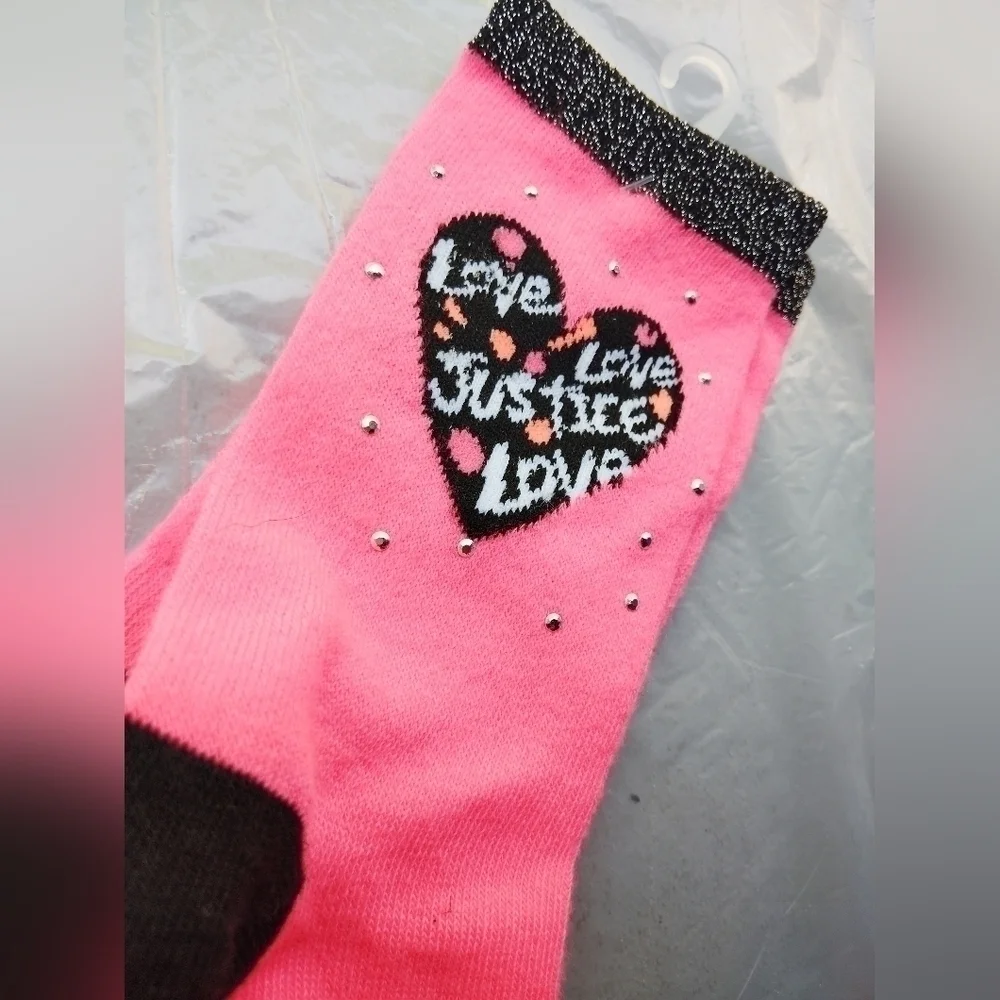 Kids Justice Love Two-Tone Socks